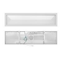 Panel de Luz LED COMI de 20-40W, 5CCT, 1x4FT, Ultrafino, de Aluminio, con Iluminación de Borde, para Montaje en Superficie, Regulable, con Luz Nocturna, para Cocina