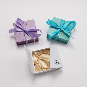 Custom Logo Magnetic Double <b>Open</b> Door Jewelry Box with Satin or Foam Lining for Bracelet Earrings Rings Necklaces - Product Image 2