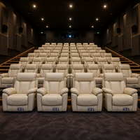 Canapé de cinéma électrique en cuir avec mousse à mémoire de forme, design pliable, mobilier de théâtre moderne, utilisation scolaire et commerciale, fauteuil de cinéma maison