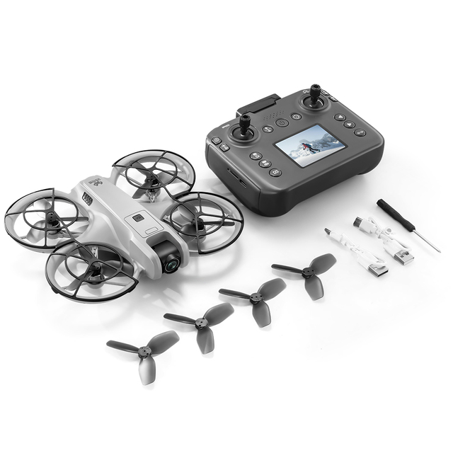 V666 Mini Drone Optical Flow Obstacle Avoidance Dual Camera 4K Foldable Remote Control Brushless Motor Beginner Drones