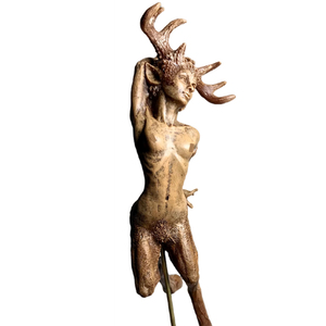 Su misura fatto a mano 8 ''orcih mitologia antiche leggende romane statuetta in resina bronzo placcato statua di fauno - Product Image 4