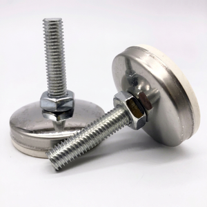 Junyuewei <b>Adjustable</b> Foot Pad 50mm M8 M10 Stainless Steel Chair <b>Leg</b> Support Furniture <b>Height</b> Adjustment Injection Molding Modern - Product Image 1