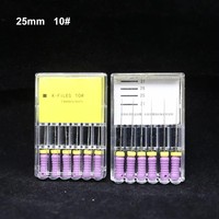 Limes endodontiques dentaires K-Files en acier inoxydable, manuelles, carrées, pour le traitement des canaux radiculaires