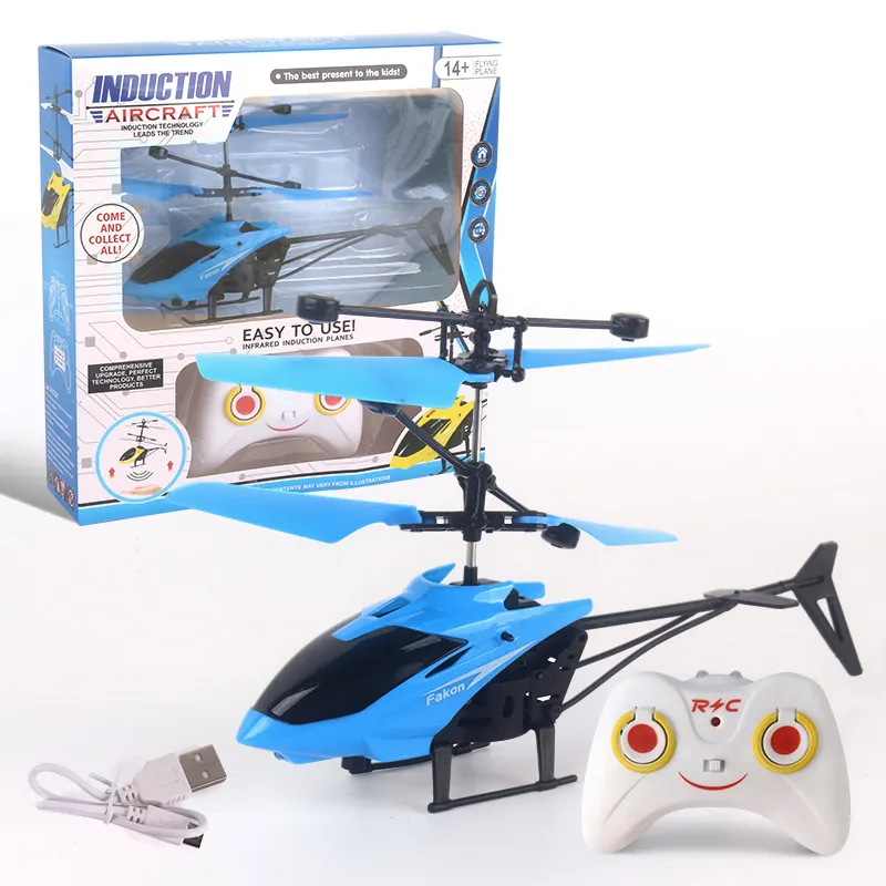 Helikopter Remote Control Anak-anak, Helikopter Remote Control Penginderaan Gerakan Infra Merah Berkualitas Tinggi