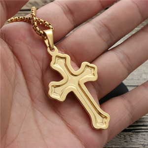 <b>Cross</b> Pendant Necklace Zinc Alloy Unisex Fashion Jewelry Gift - Product Image 4