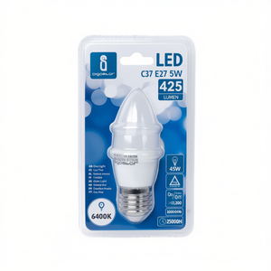 LED Bulb C37 E27 5W 425 Lumen 6400K Day Light 25000H Lifespan - Product Image 2
