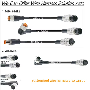 Konektor Kabel Kuningan Tahan Air IP67 Aerospace Khusus 10A 2 3 4-pin ROHS M8 M12 M16 M19 - Product Image 3