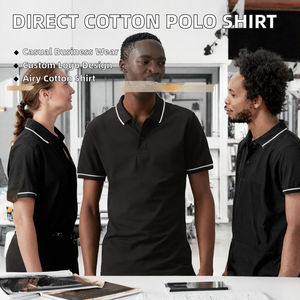 Polo de Algodón Piqué para Hombre, Acabado Mercerizado, Ribete en Contraste, Manga Corta, Uniforme Corporativo, Logotipo Personalizado - Product Image 2