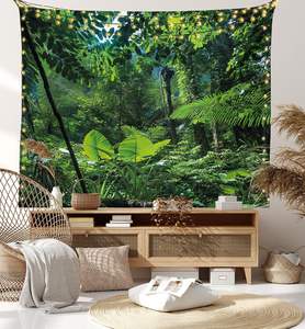 Tappezzeria Personalizzata Intrecciata e Stampata con Motivi Vegetali, Formato King Size, Giungla Verde, Natura Intatta, Preoccupazioni Ambientali, <span class=keywords><strong>Flora</strong></span> e <span class=keywords><strong>Fauna</strong></span> - Product Image 3