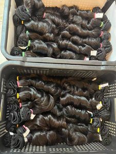 32 34 36 38 40 Paquetes de trama doble de cabello indio crudo ¿Cuánto cuesta una caja llena de paquetes de cabello humano crudo para precio de fábrica - Product Image 4