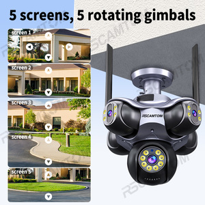 Rscamtom 25MP Ngoài Trời Năm Ống Kính 720 ° Xoay <span class=keywords><strong>Ptz</strong></span> Máy Ảnh Con Người Theo Dõi Phát Hiện Chuyển Động Báo Động Wifi An Ninh Máy Ảnh - Product Image 3