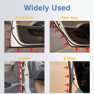 Guarnizione Adesiva <span class=keywords><strong>a</strong></span> D per Porte, Strisce di Gomma Autoadesive per Copertura Porte <span class=keywords><strong>Auto</strong></span>, Camion, Moto, Bagagliaio, Nera, Venduta al <span class=keywords><strong>Metro</strong></span> - Product Image 5