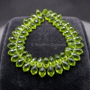 Cuentas de cuarzo peridoto verde, cuentas marquise facetadas, cuentas marquise abullonadas, cuentas de piedras preciosas a bajo precio, cuarzo peridoto verde facetado - Product Image 2