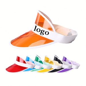 Promotion : Visières de soleil transparentes en plastique anti-UV bon marché, chapeaux de protection solaire pour l'extérieur, la plage et le golf, visières en PVC pour femmes - Product Image 2