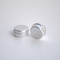 Pot en aluminium rond pour baume à lèvres, conteneur pour pommade, pot cosmétique 15 ml, huile essentielle