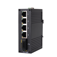 InMax Fabricant 10/100m 1 port fibre optique 4 ports PoE 5 ports réseau fibre commutateur PoE