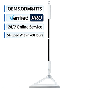 Grattoir de nettoyage en acier inoxydable durable, <span class=keywords><strong>raclette</strong></span> <span class=keywords><strong>triangulaire</strong></span>, outil de nettoyage pour salle de bain, baignoire, porte de douche - Product Image 1