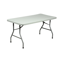Table de traiteur pliante en plastique de rotin noir de pique-nique Garten extérieur portable de 8 pieds de long