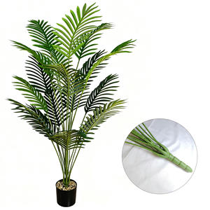 Vente chaude 2025, plante artificielle en pot de palmier Areca de 125 cm résistant aux UV, palmier tropical artificiel pour la décoration de la maison et des hôtels - Product Image 3