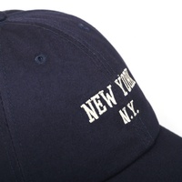 Casquette de Papa Ajustable en Coton 100% Personnalisée 6 Panneaux, Logo Brodé NEW YORK, Vente en Gros, Casquettes de Baseball et de Sport Personnalisées