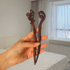 Épingles à cheveux en bois de santal de style antique, accessoires capillaires en bois de haute qualité pour usage quotidien et coiffures chignon - Product Image 2