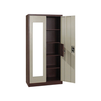 Meubles de chambre à coucher KD en métal, garde-robe avec deux portes en acier, Design de 2019