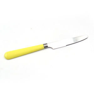 Ensemble de couverts en argent à manche en <span class=keywords><strong>plastique</strong></span> coloré <span class=keywords><strong>vaisselle</strong></span> avec cuillère confortable couteau à fourchette pour restaurants hôtels campeurs - Product Image 4