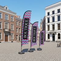 Drapeaux de plage personnalisés par le fabricant, fanions plume, bannières en forme de goutte d'eau, publicité, sport, course, polyester, imperméables
