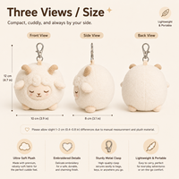 Gantungan Kunci Boneka Awan dan Bintang AI Lucu 13cm, Isi PP Lembut, Desain Telinga Bergerak, untuk Anak-anak dan Dewasa, Hadiah Pesta