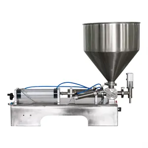 Máquina de enchimento semiautomática de manteiga de amendoim e mel, bomba de rotor, motor de servo, máquina de enchimento de pasta de loção viscosa