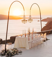 Lampes sur pied et de table en fer forgé, direct usine, certifiées AC IP65, éclairage décoratif de luxe pour mariages et événements