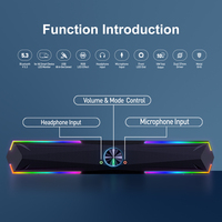 PC Soundbar Kabelgebundener Bluetooth-Lautsprecher USB Gaming Soundbar für TV PC Laptop Gaming Heimkino Surround-Audiosystem