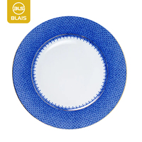 Service de vaisselle de luxe en porcelaine fine Assiettes latérales en porcelaine réutilisables écologiques pour la maison ou l'hôtel