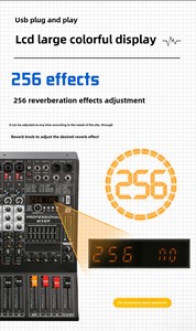 VOXFULL LN-10 OEM 10-Kanal 256 DSP-Effekte Metall Professioneller <span class=keywords><strong>Audio</strong></span>-Mixer BT USB Aufnahme Bühne Hochzeit - Product Image 5