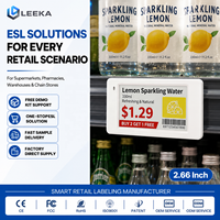 LEEKA Fabricante de ESL, Etiqueta Electrónica de Estante de 2.66 Pulgadas, Etiquetas de Precio Digitales Bluetooth, Etiqueta Electrónica para Estantes de Supermercado