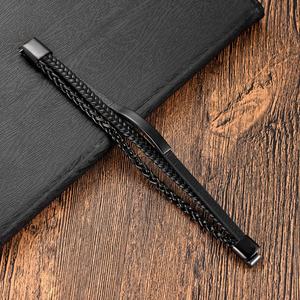 2024 New Design Wholesale Custom Genuine Leather Bracelet <b>for</b> <b>Men</b> Jewelry - Product Image 5