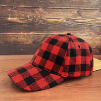 Casquette de baseball à carreaux style Lumberjack, 6 panneaux, avec boucle métallique, en coton, pour homme, style Preppy Ivy Campus College, de marque, fabricant Gorras