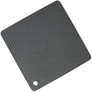 Vierkante Honingraat Antislip Hittebestendige Siliconen Matten Kom Pad Pannenlap Dikker Isolatie Tafel Placemat Thuis Desktop decor