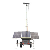 Tour d'éclairage solaire à LED UST 900S à 3 panneaux, énergie verte, gris