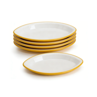 Assiette ovale, plat en mélamine résistant au lave-vaisselle, plats et plateaux de service en mélamine incassables et réutilisables, plateau de service en mélamine