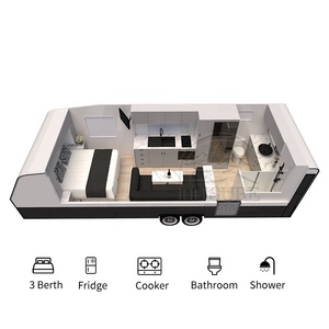 <span class=keywords><strong>Caravane</strong></span> tout-terrain miniature 4x4 avec salle de bain complète, remorque de camping avec <span class=keywords><strong>auvent</strong></span>, cuisine, 2 personnes, pour le camping en famille - Product Image 2