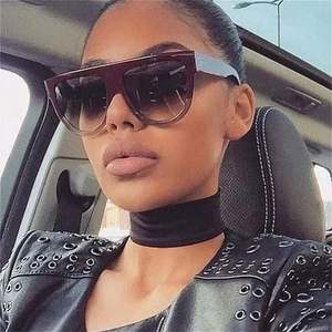 Lunettes de soleil tendance rétro à rivets, monture large, forme bouclier, surdimensionnées, à dessus plat pour femme – Meilleures ventes - Product Image 5