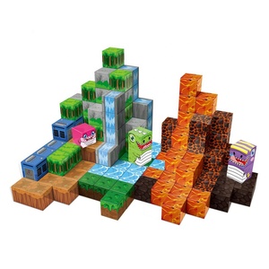Bloques de Construcción Magnéticos de Dinosaurios al por Mayor, Set de Construcción de Paisajes con Volcán y Bosque para Juego Creativo, Directo de Fábrica - Product Image 1
