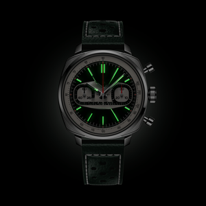 นาฬิกา Breitling รุ่น BLS-V2 Top Time ระบบจักรกล สายหนังแท้ ตัวเรือนโลหะ กระจกมิเนอรัล กันน้ำ 50 บาร์ ตัวล็อคแบบ Tang Buckle - Product Image 3