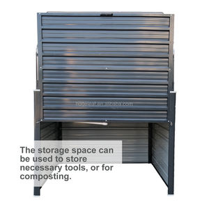 <span class=keywords><strong>Lit</strong></span> de jardin surélevé à structure en aluminium 2 en 1 Mini serre de jardin à cadre froid <span class=keywords><strong>avec</strong></span> fermeture à glissière de <span class=keywords><strong>rangement</strong></span> - Product Image 4