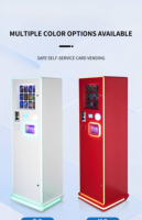 Distributeur de cartes sur pied pour machines de jeu à monnayeur avec accepteur de billets, support d'autocollants personnalisés et de codes QR