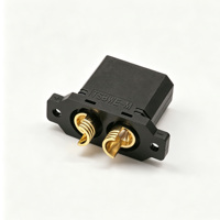 Connecteur d'alimentation Amass TS8WE-M à montage sur panneau, mâle, à bride fixe, plaqué or, pour batterie au lithium de drone et trottinette électrique