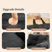 Ensemble de canapés inclinables modernes pour adultes avec pouf, oreiller de voyage et revêtement en tissu compressé sous vide pour mobilier de salon