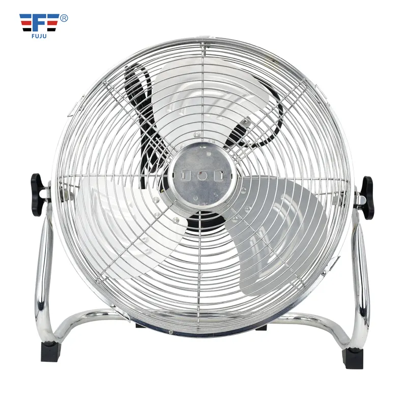 Ventilador de suelo de Metal para el hogar, dispositivo de ventilación potente de 12 pulgadas, tres velocidades, silencioso, oscilante, de alta potencia