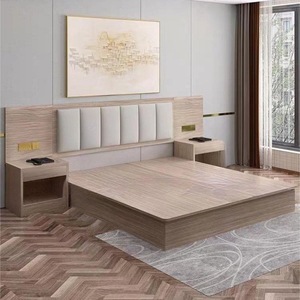 Hotel Bedroom Set Wooden Platform <b>Beds</b> With <b>Storage</b> For Hotel Standard Rooms - Product Image 4
